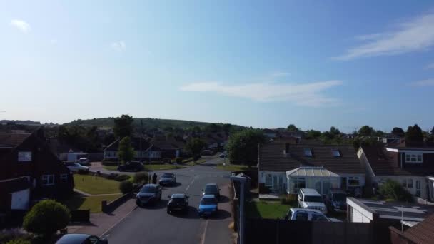 Luton Engeland Verenigd Koninkrijk Juli 2023 Aerial View Residential Homes — Stockvideo