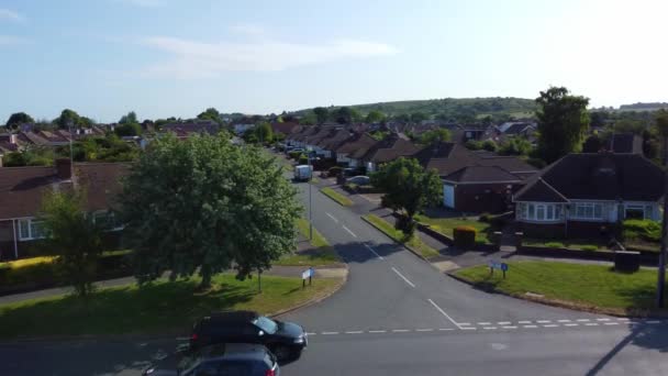 Luton Anglia Wielka Brytania Lipca 2023 Domy Mieszkalne Widokiem Lotu — Wideo stockowe