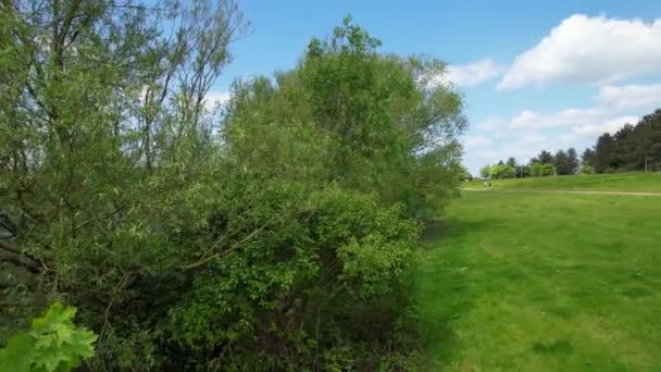 High Angle Footage Caldecotte Lake Milton Keynes City England Royaume — Video