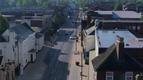 Luchtfoto Van Dunstable High Street North Engeland Mei 2023 — Stockvideo