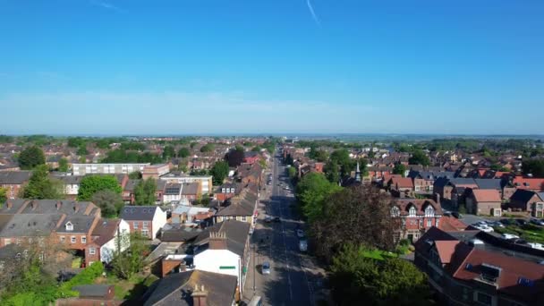 Aerial View Dunstable High Street North Inglaterra Reino Unido Maio — Vídeo de Stock