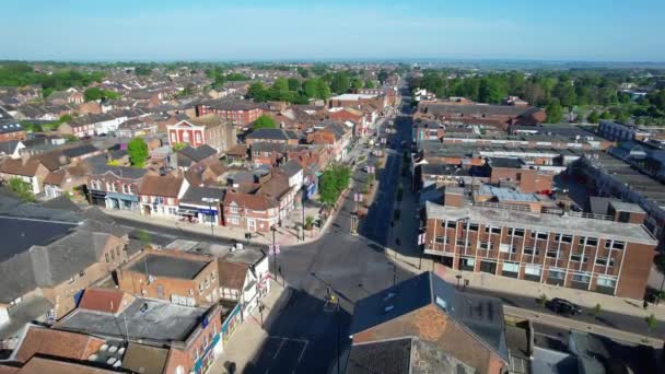 Luchtfoto Van Dunstable High Street North Engeland Mei 2023 — Stockvideo