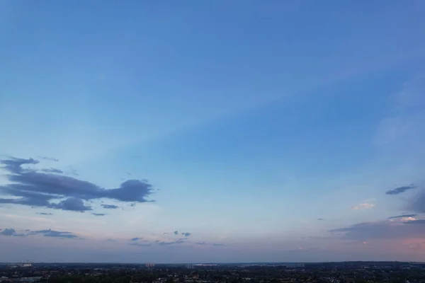 Blick Von Oben Auf Luton City England Bei Sonnenaufgang Mit — Stockfoto