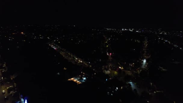 Hermosa Filmación Fuegos Artificiales Vivo Por Noche — Vídeos de Stock
