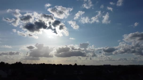 Sky Chmury Nad Miastem Wideo — Wideo stockowe