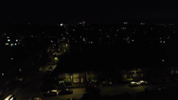 Légi Felvétel Luton City Ről Éjszaka 2023 Július — Stock videók