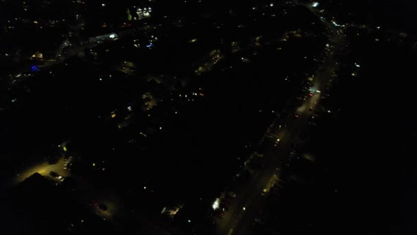 Авиационные Съемки Лутон Сити Ночью Июля 2023 Года — стоковое видео