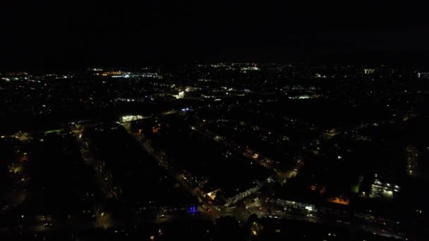 Filmati Aerei Luton City Durante Notte Luglio 2023 — Video Stock