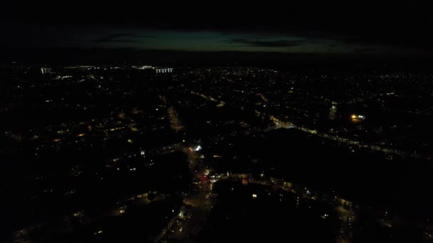 Images Aériennes Luton City Pendant Nuit Juillet 2023 — Video