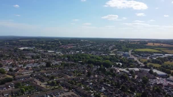 Hempstead Hertfordshire United Kingdom August 2022 Aerial View City Centre — 图库视频影像