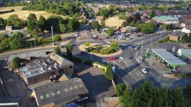 Nagranie Drogowe Luton City Traffic Stacji Leagrave Nagranie Zarejestrowano Kamerą — Wideo stockowe