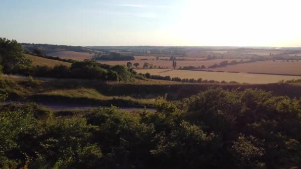 Wysokie Ujęcia Kątowe Brytyjskiego Krajobrazu Wzgórz Wiejskich Nagranie Zostało Zrobione — Wideo stockowe