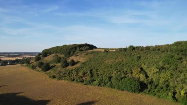 High Angle Footage British Countryside Landscape Hills Съемка Сделана Камерой — стоковое видео