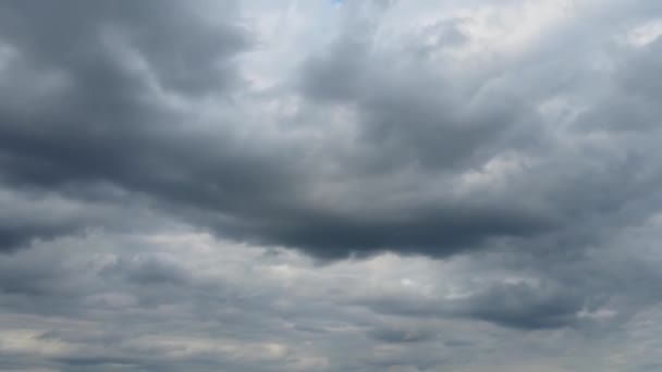 Временной Разрыв Высоких Углов Съемки Быстрого Движущегося Дождя Грозовых Облаков — стоковое видео