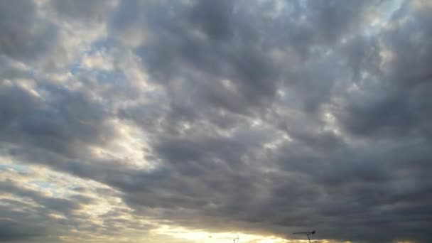 Time Lapse High Angle Filmagem Chuva Movimento Rápido Nuvens Tempestade — Vídeo de Stock