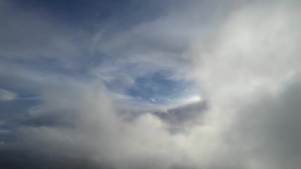 Hoge Hoek Uitzicht Prachtige Hemel Met Wolken Luton City Beelden — Stockvideo