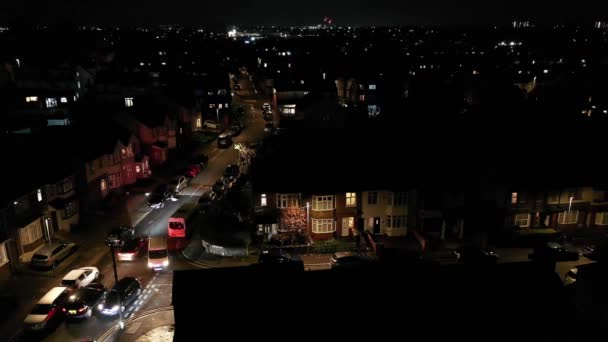 Şehrin Hava Gecesi Görüntüleri Kasım 2022 — Stok video