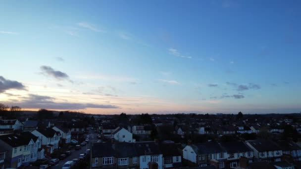 Luton Anglie Velká Británie Ledna 2023 Západ Slunce Mraky Nad — Stock video