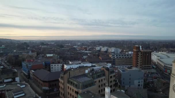 Luton Anglia Egyesült Királyság 2023 Január Sunset Clouds Luton City — Stock videók