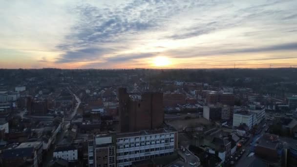 Luton Anglia Egyesült Királyság 2023 Január Sunset Clouds Luton City — Stock videók