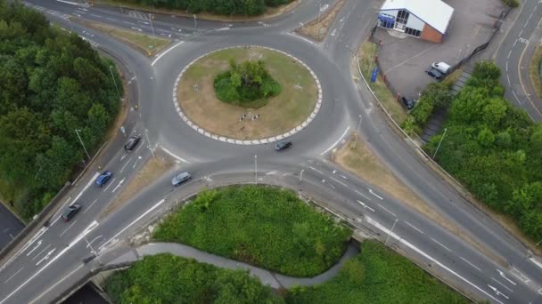 Luton Inggris Inggris Juli 2022 Pemandangan Sudut Tinggi Jalan Raya — Stok Video