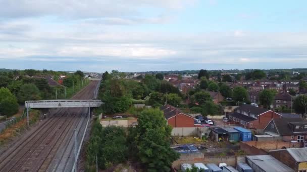 Лутон Англія Великобританія Липня 2022 Року Вид Повітря Залізничні Колії — стокове відео