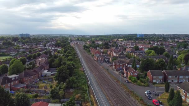 Лютон Англия Великобритания Июля 2022 Года Вид Воздуха Железнодорожные Пути — стоковое видео