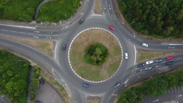 High Angle Footage British Motorways Traffic Luton City England Dalam — Stok Video