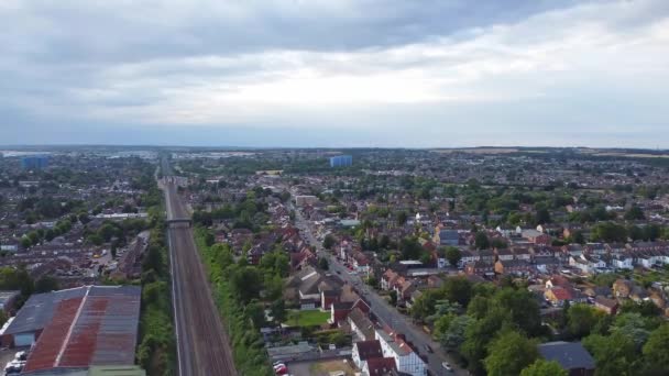 Anglia Luton Iulie 2022 Vedere Aeriană Centrului Orașului Britanic Luton — Videoclip de stoc