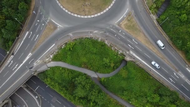 High Angle Footage British Highorways Traffic Luton City England Wielka — Wideo stockowe