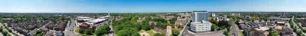 イギリス イギリス イギリス ベッドフォード市中央部 2023年5月27日 ベッドフォード市の空中写真 — ストック写真