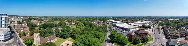 Central Bedford City England Velká Británie Května 2023 Letecký Pohled — Stock fotografie