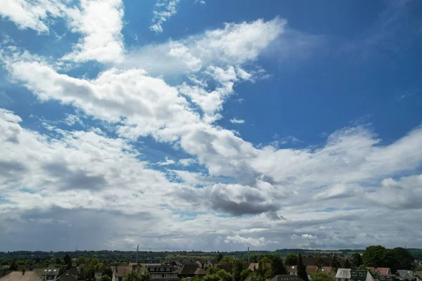 Nagy Látószögű Kilátás Drámai Felhők Felett Luton City England — Stock Fotó