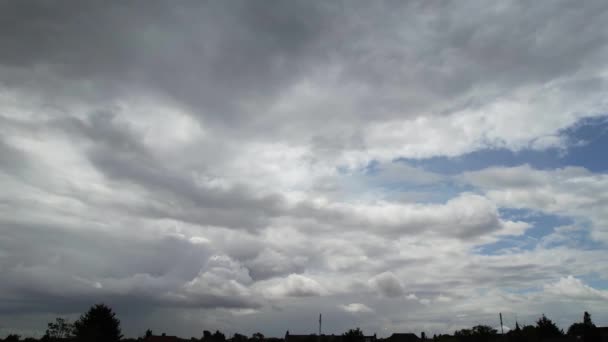 Strong Winds Fast Moving Dramatic Clouds Sky Luton City — Stock Video