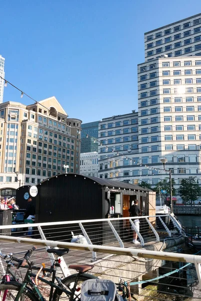 London England Großbritannien Juni 2023 Gebäude Der Canary Wharf Zentrum — Stockfoto