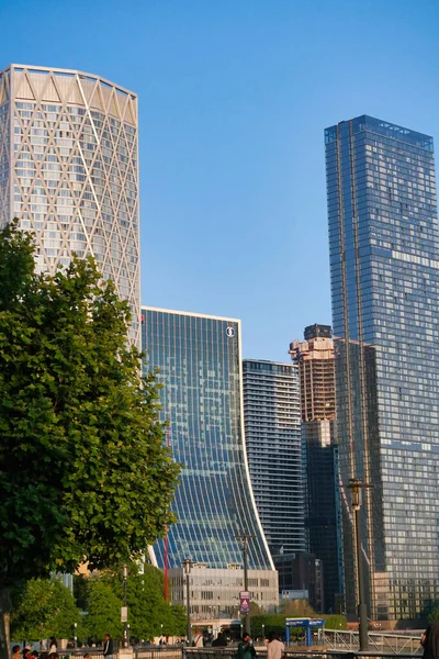 stock image London, England, United Kingdom - June 8, 2023: Buildings at Canary Wharf in Central London 