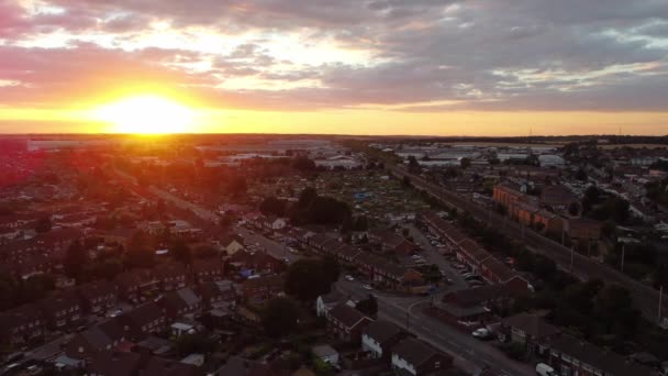 Sunset Leagrave Station Luton Town England Storbritannien — Stockvideo