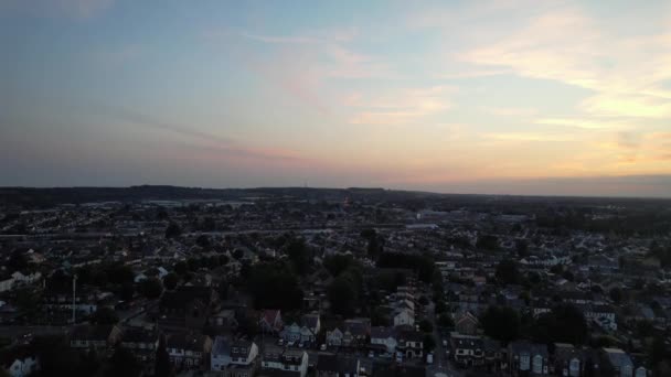 Luton Inglaterra Reino Unido Septiembre 2022 Sunset View Luton Aerial — Vídeos de Stock