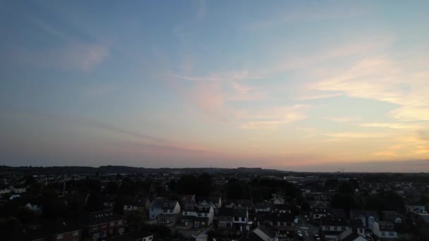 Luton England Szeptember 2022 Sunset View Luton Aerial Footage — Stock videók