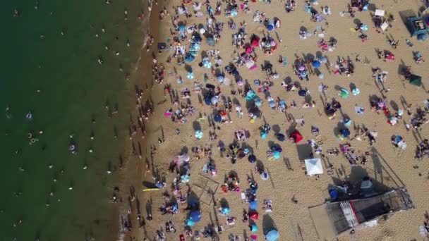 England Bournemouth Srpna 2022 Pomalý Počet Lidí Bournemouth Beach — Stock video