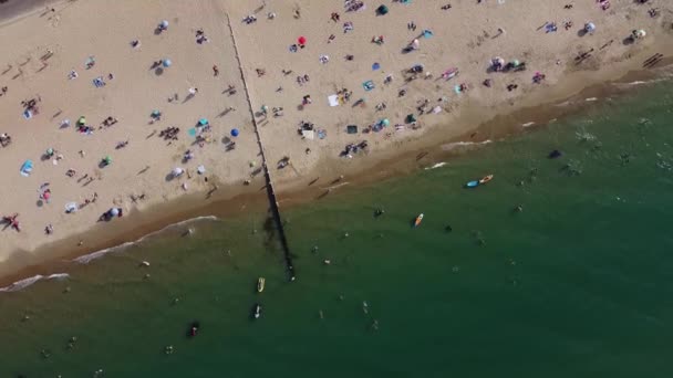 Wielka Brytania Anglia Bournemouth Sierpnia 2022 Powolne Ludzi Bournemouth Beach — Wideo stockowe