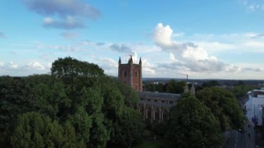 St Albans Town, İngiltere - 8 Eylül 2022: St Albans Town 'un hava manzarası