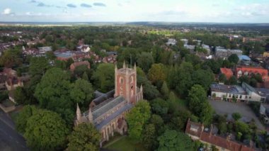 St Albans Town, İngiltere - 8 Eylül 2022: St Albans Town 'un hava manzarası