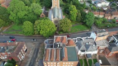 St Albans Town, İngiltere - 8 Eylül 2022: St Albans Town 'un hava manzarası