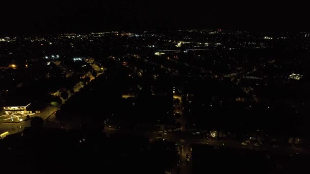 Ngiltere Ngiltere Eylül 2022 Geceleri Şehrin Aydınlık Sokakları — Stok video
