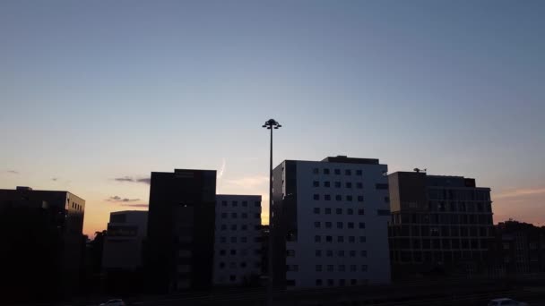 Luton England July 2022 Slow Sunset View Luton Aerial Footage — Stock Video