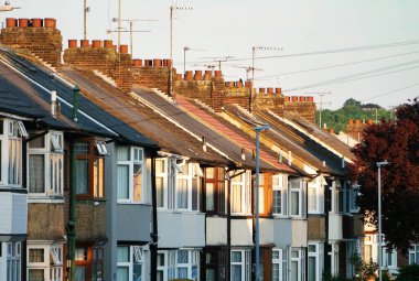 Luton Sokağı, İngiltere, İngiltere 'de Evler Manzarası