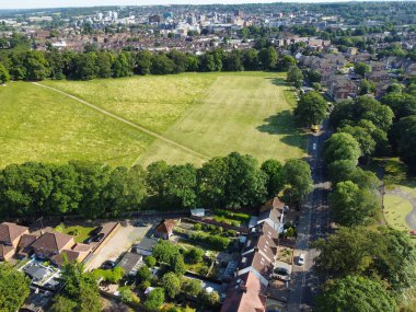 İngiltere 'nin Luton şehrinin hava görüntüsü, Birleşik Krallık