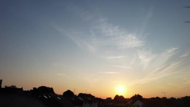 Luton Anglia Wielka Brytania Września 2022 Sunset View Luton Aerial — Wideo stockowe