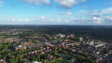 St Albans Town, İngiltere - 8 Eylül 2022: St Albans Town 'un hava manzarası